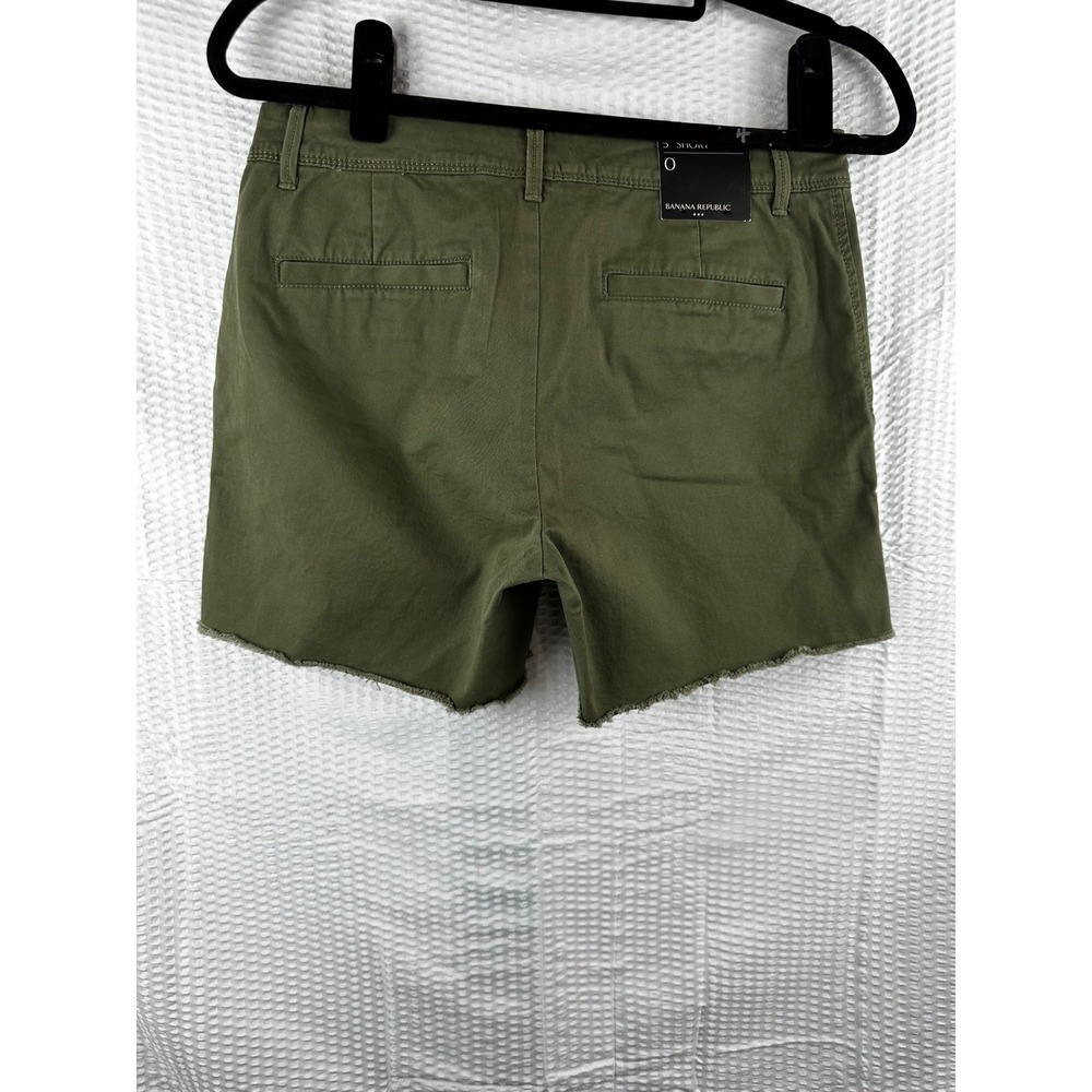 Banana Republic Womens Olive Green Cutoff Shorts NWT Size 0 - Picture 4 of 8